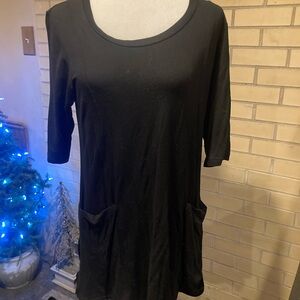 Popana Black Tunic with 3/4 Sleeves